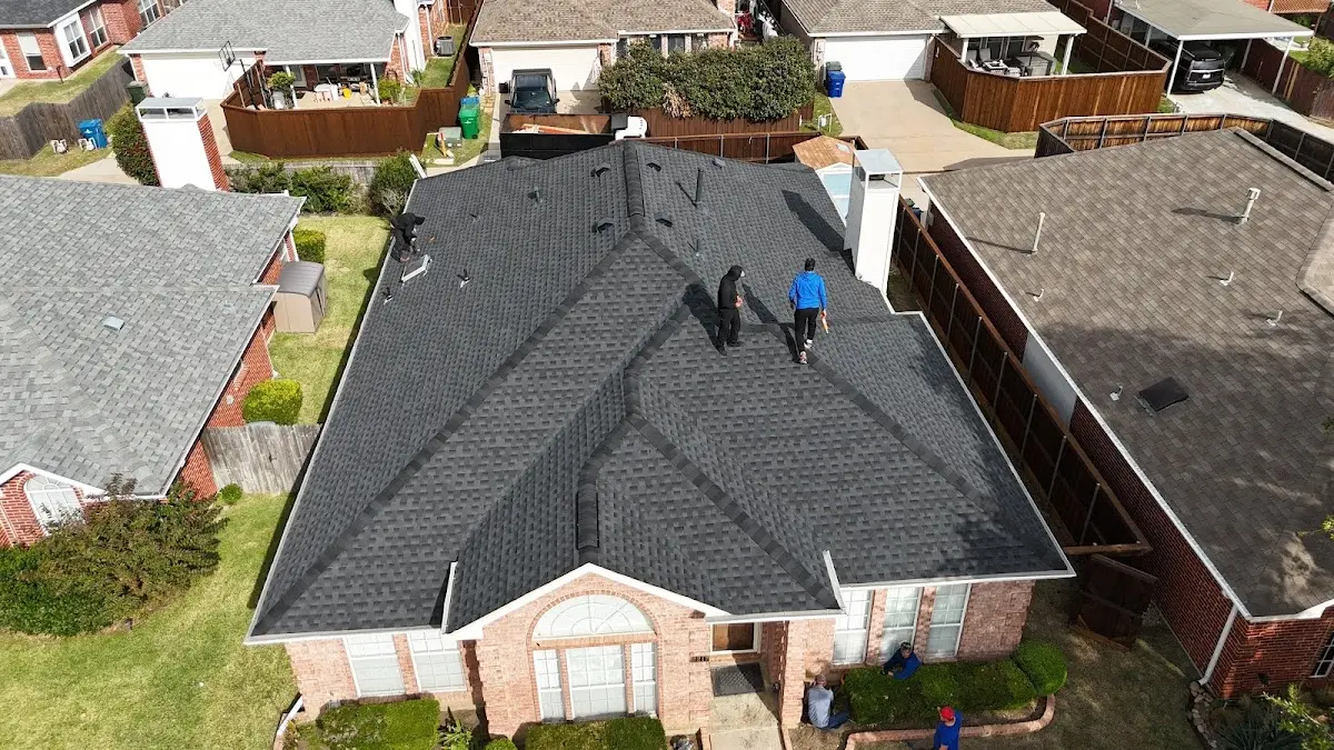 Slate & Tile Roof Repair work in progress on a Los Alamitos property
